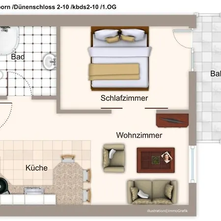 Duenenschloss Duenenschloss 2-10 Apartment Kuehlungsborn